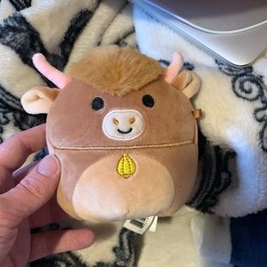Calton with bell cow squishmallow NWT